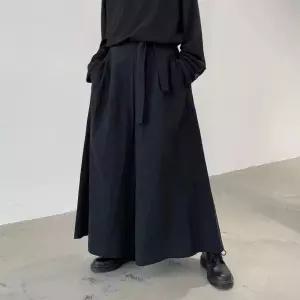 와이드팬츠 검도바지 핏 스커트 도복 힙합 통큰 벌룬 팬츠 사무라이