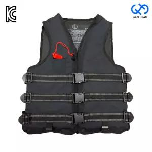 국산 KC인증 구명조끼 블랙 대형 100kg이하 부력보조복