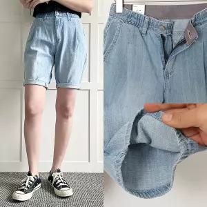 [하프클럽/아이우먼]위쉬몰 LO 베이직데님5부팬츠558(P301H603) 빅사이즈