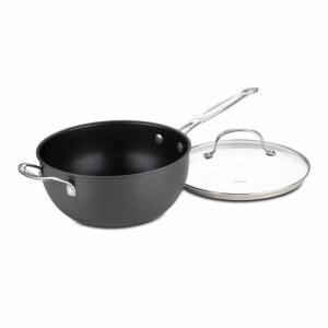 Cuisinart Chef 포함 논스틱 도우미 4쿼트 커버 손잡이와 하드 아노다이징 Classic 유리 셰프