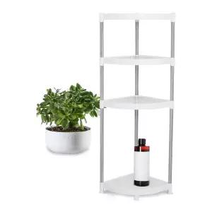 (4단) 욕실코너선반/스텐/삼각/코너/선반/무타공/화장실/무타공코너선반/스텐코너선반/삼각선반/학교