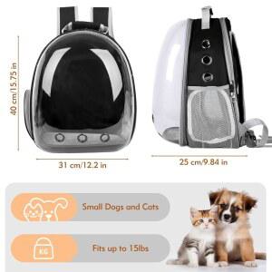 소형 중형 우주 설계되었습니다 캐리어 투명 반려동물 캠핑용으로 승인 고양이 백팩 워킹 여행 하이킹 캡슐 위한 항공사 강아지를
