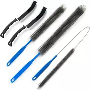 건조기 통풍 브러시 및 냉장고 코일 청소 - 보푸라기 트랩 콘덴서 라디에이터 그라우트 브러시를 위한 긴