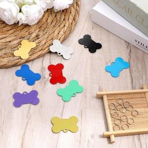 20개 애완동물 컬러풀 양면 빈칸 이름 도장 번호 태그 각인용 모양 ID 각인 스틸 스테인리스 신분증 펜던트 고양이 1인치