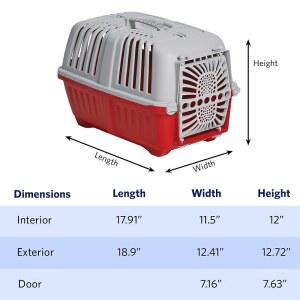 미드웨스트 반려동물용 여행용 19인치 프레이 상자 디자인 있는 홈스 반려동물 이지 내구성 통풍형 손잡이가 하드사이드 U2013 빨간색 도어 캐리어 어셈블리 캐리어 플라스틱 소형 고양이