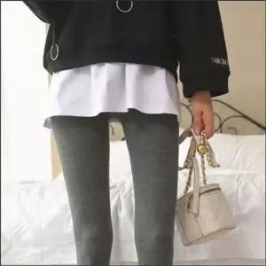 롱티셔츠 레이어드 엉덩이가리개 옆트임 페이크스커트