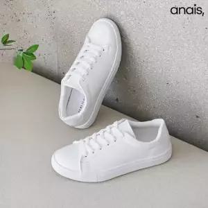 [아나이스] 국내제작 올화이트 남성 스니커즈 3cm_26S158