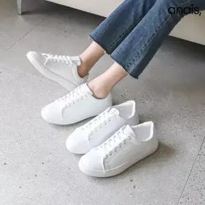 [아나이스] 국내네작 베이직 화이트 스니커즈 3cm_26S160
