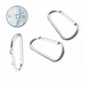 삼각 알루미늄 비나 카라비너 5mm 중형 12개 알루미늄카라비너