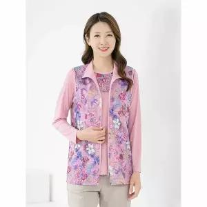 [하프클럽/모슬린]엄마옷 앙상블 티셔츠 조끼 세트 MQG126670 마담 미시 중년