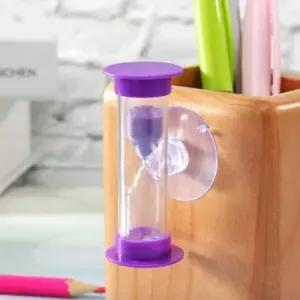 3분 모래시계 흡착식 모래시계 3분 미니 탁상 거울 습관 양치