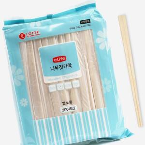 [2개구성] 이시아르 나무 200P세트 업소용 도시락 일회용 젖가락 식당 AEWD01212