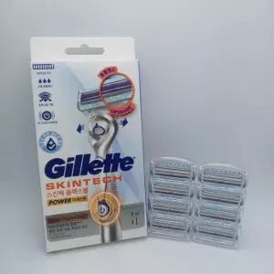 질레트 스킨텍 플렉스볼 파워 면도기 1up + 면도날 8개입