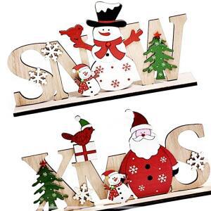 [2개구성] DIY 스탠드형 우드장식 카드세트 8호 2개 데코 트리장식 성탄절장식 카드 크리스마스 KWD5CDC0