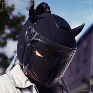 [2개구성] 삼에스주 삼에스 악세사리 블랙 용품 오토바이 헬멧 장식 DUW7CF5CA