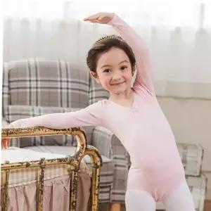 쉬폰발레복 긴팔 레오타드 발레복 여아 유아동 3~10세 4color