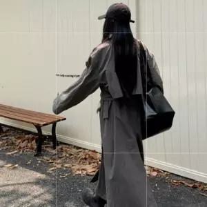 [디작소]여성 가을 겨울 루즈핏 롱 트렌치코트 (42217192)