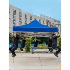 캐노피 천막 대형 자동 포장마차 야외 행사용 옥상 블루