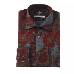 카운테스마라사은 수입 면 약기모 세미 슬림 남방 셔츠CDS3C41010BA