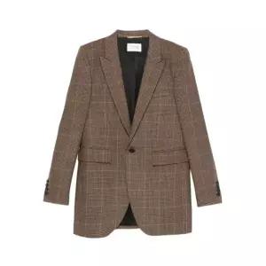 [롯데백화점]생로랑 체크 울 캐시미어 블레이저 832778 Y3J45 9217