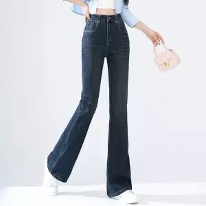 여사친 캐주얼 와이드 청바지 트렌디 하이웨스트 슬림핏 시크 아이템 데님팬츠 부츠컷 HT4