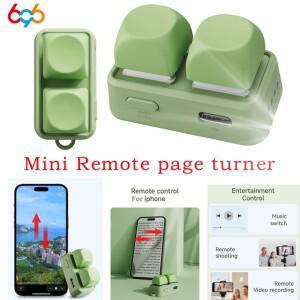 형 경량 무선 블루투스 리모컨 키패드 듀얼 버튼 페이지 터너 코보 전자책 리더용 게으름뱅이 용품