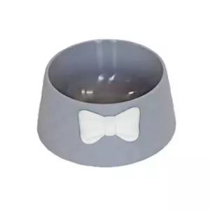 우쭈쭈 리본식기 그레이 강아지 고양이 밥그릇 식기