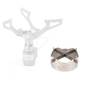 BRS 3000T 스토브 윈드스크린 티타늄 캠프 윈드실드, 야외 캠핑 초경량 보관함 포함 (그레이 스탠드 포함)