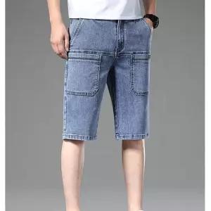 남사친 여름 캐주얼 멀티포켓 슬랙스 청반바지 육포켓 7분대 5부팬츠 패피5