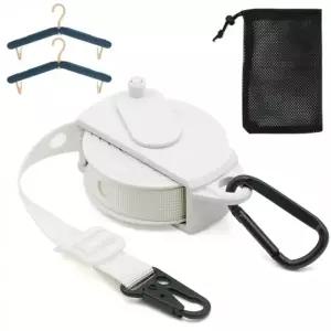 ACEPEED 차량용 캠핑용 휴대용 멀티 로프 데이지체인 C131 화이트+옷걸이2개