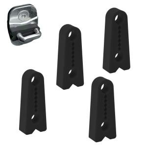 자동차 도어 충격 흡수 패드 4개 유니버설 잠금 실리콘 커버 닫힘 소음 감소 충돌 방지