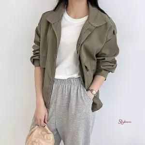 여자 여성 자켓 점퍼 야상 사파리 슬림핏 봄 봄슬림핏fgh598