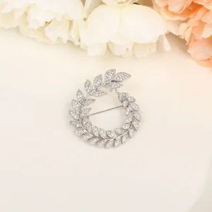 시후주얼리 크리스탈 월계수 브로치 CY152C