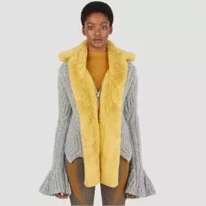 키코 코스타디노브 콘수엘로 퍼 칼라 집업 가디건 KKWAW21KN05 050