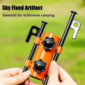 캠핑 텐트 로드 홀더 강화 방풍 천막 거치대 휴대용 고정 튜브 폴 스탠드 낚시 하이킹용