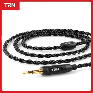 TRN A3 6 코어 이어폰 와이어 IEM 업그레이드 케이블 V30/V20/V80/V90/ZST/EDX/ZS6 용 3.5mm 0.75/0.78mm 2