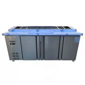 키스템 KIS PDB18R 5 뒷줄토핑테이블냉장고 식당 도어 그립 옥내용 반찬냉장고