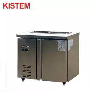 키스템 KISPDB09R2 반찬테이블냉장고 스프링 도어 업소용 잠금장치 토핑냉장고