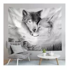 늑대 패브릭 포스터 가림막 커튼 가리개 커텐 바란스 가림천 천포스터