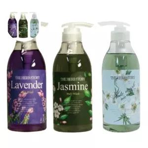 HS 바디워시 더허브스토리 샤워젤 500ml 오일 바디