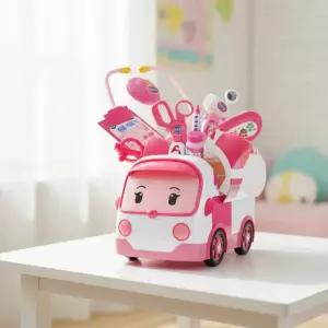 로보카폴리 엠버 구급차 병원놀이 역할놀이 장난감 엠뷸런스 자동차 손잡이 가방 의사 간호사