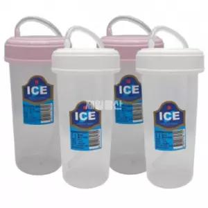 덕신화학 다회용 빨대컵 300ml 간편 플라스틱컵 4개