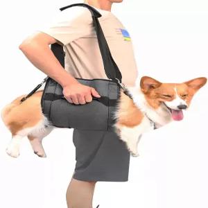 쿠데오 반려견 휴대용 슬링 응급 백팩 반려동물 다리 지지 및 손톱 다듬기용 재활견 트 하네스 노인 관절