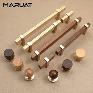 가구 서랍장용 나무 손잡이 옷장 문짝  스타일 서랍 호두 오크 주방 캐비닛