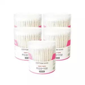 메이크업 종이 화장 면봉 원통 고급 이지앤 종이면봉 200P5개