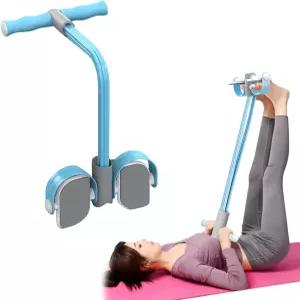 복부 트레이너 윗몸 일으키기 훈련 장비 6개의 튜브 피트니스 탄성 풀 로프 텐션 풀업 필라이트 발 페달