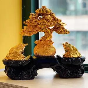 돈나무 두꺼비 골드 장식소품 7007B