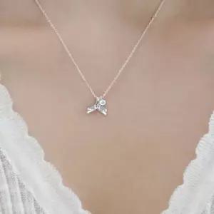 [디작소]여성 데일리 악세 돌고래 꼬리 큐빅 목걸이 (31666400)