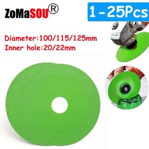 100/115/125mm 유리 커팅 디스크 1-25pcs 다이아몬드 와인 병 톱 블레이드 옥 크리스탈 그라인딩 모따기 컷