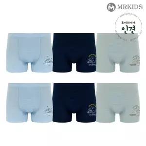 [하프클럽/엠알키즈]파인인견 남아드로즈팬티 아동사각속옷 6종세트
